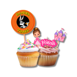 Toppers para Cupcakes (6 uds)